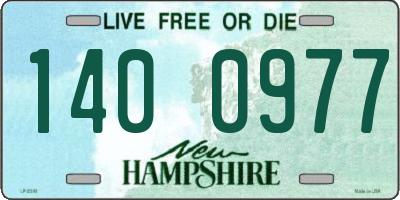 NH license plate 1400977