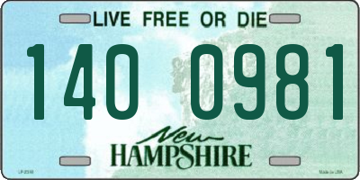 NH license plate 1400981