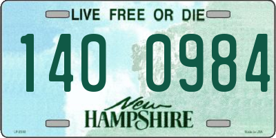NH license plate 1400984