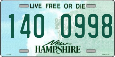 NH license plate 1400998
