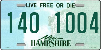 NH license plate 1401004