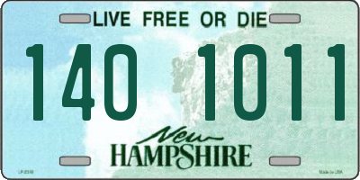 NH license plate 1401011