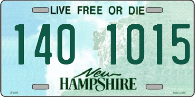 NH license plate 1401015