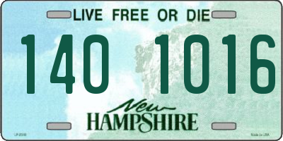 NH license plate 1401016