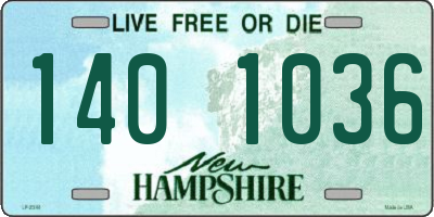 NH license plate 1401036