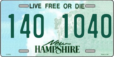 NH license plate 1401040