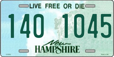 NH license plate 1401045