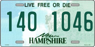 NH license plate 1401046
