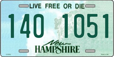 NH license plate 1401051