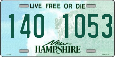 NH license plate 1401053