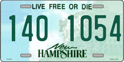 NH license plate 1401054