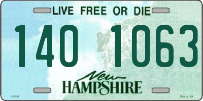 NH license plate 1401063