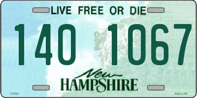 NH license plate 1401067