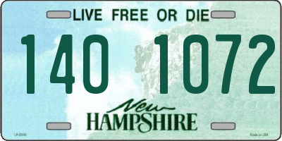 NH license plate 1401072