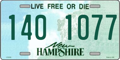 NH license plate 1401077