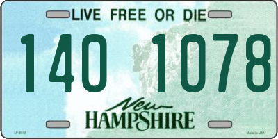 NH license plate 1401078
