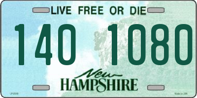 NH license plate 1401080