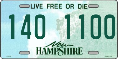 NH license plate 1401100