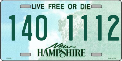 NH license plate 1401112