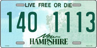 NH license plate 1401113