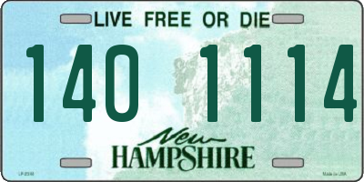 NH license plate 1401114