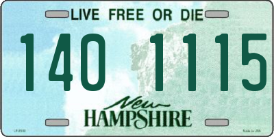NH license plate 1401115