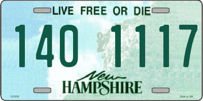 NH license plate 1401117
