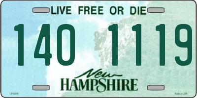 NH license plate 1401119