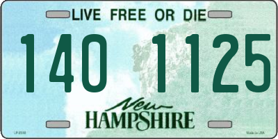 NH license plate 1401125