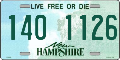 NH license plate 1401126