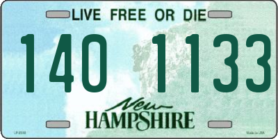 NH license plate 1401133