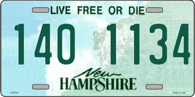 NH license plate 1401134