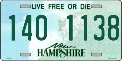 NH license plate 1401138