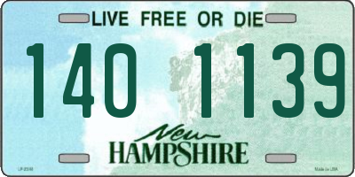 NH license plate 1401139