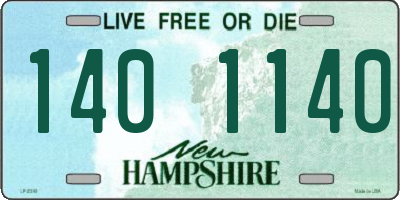 NH license plate 1401140