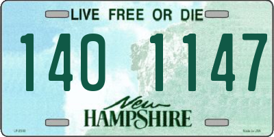 NH license plate 1401147