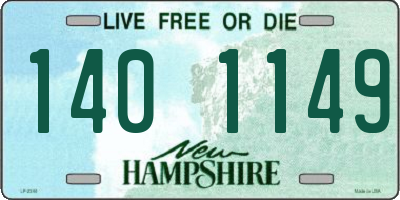 NH license plate 1401149
