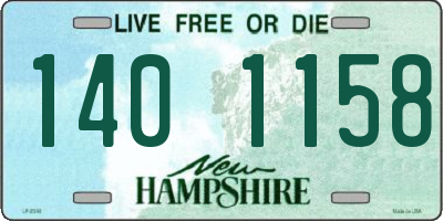 NH license plate 1401158