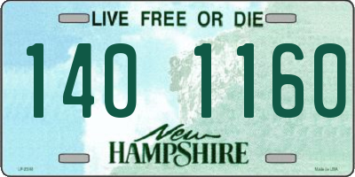 NH license plate 1401160