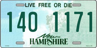 NH license plate 1401171