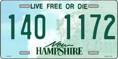 NH license plate 1401172