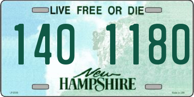 NH license plate 1401180