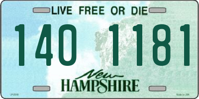 NH license plate 1401181