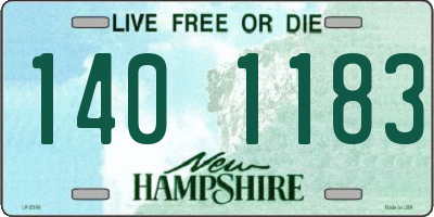 NH license plate 1401183