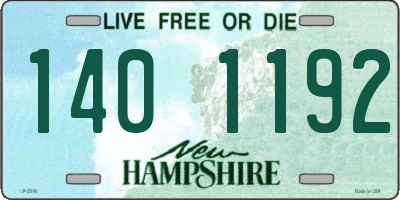 NH license plate 1401192