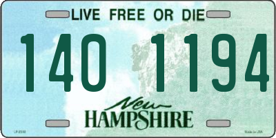 NH license plate 1401194