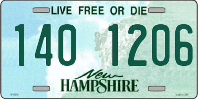 NH license plate 1401206