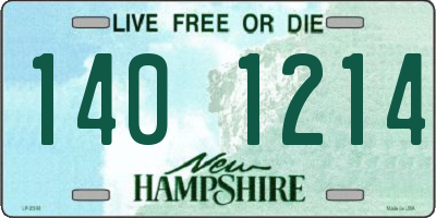 NH license plate 1401214