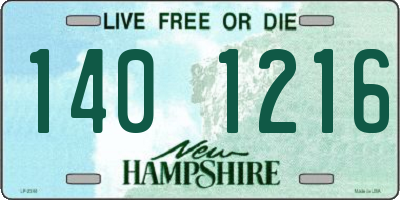 NH license plate 1401216