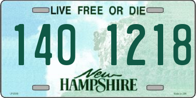 NH license plate 1401218